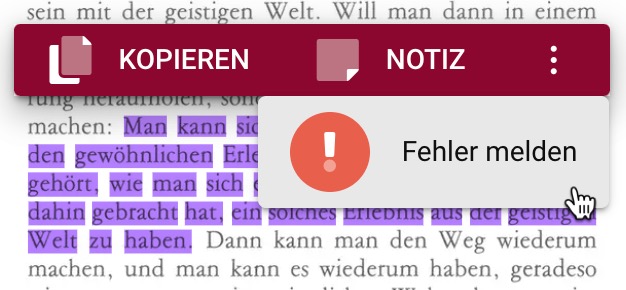 Fehler melden
